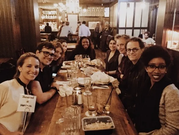 the team at a dinner