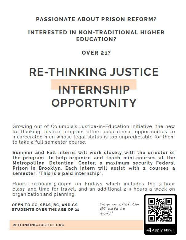 Rethinking justice flyer