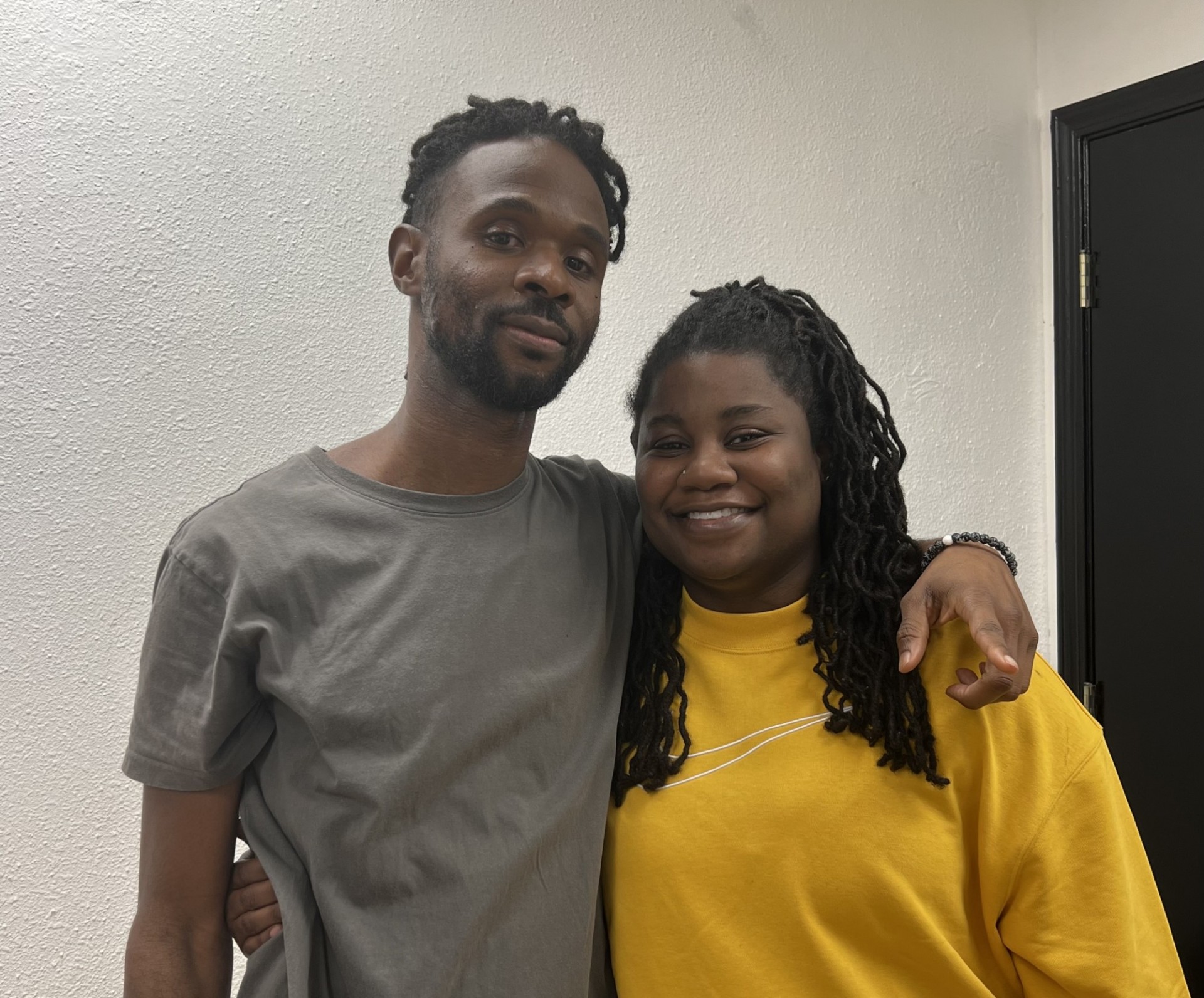 Omavi Shukur and Dawn Jeffrey at a celebration following Dawn's release Omavi Shukur and Dawn Jeffrey at a celebration following Dawn's release